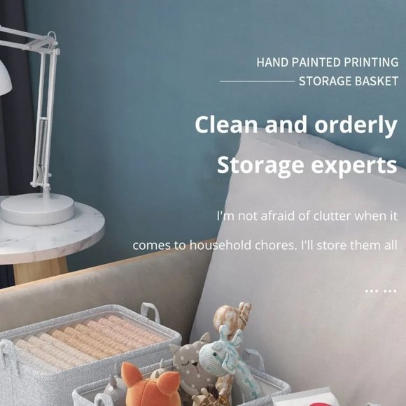 1pc Household Foldable Clothes and Miscellaneous Items Storage Basket With Draws - Picture 9 of 12